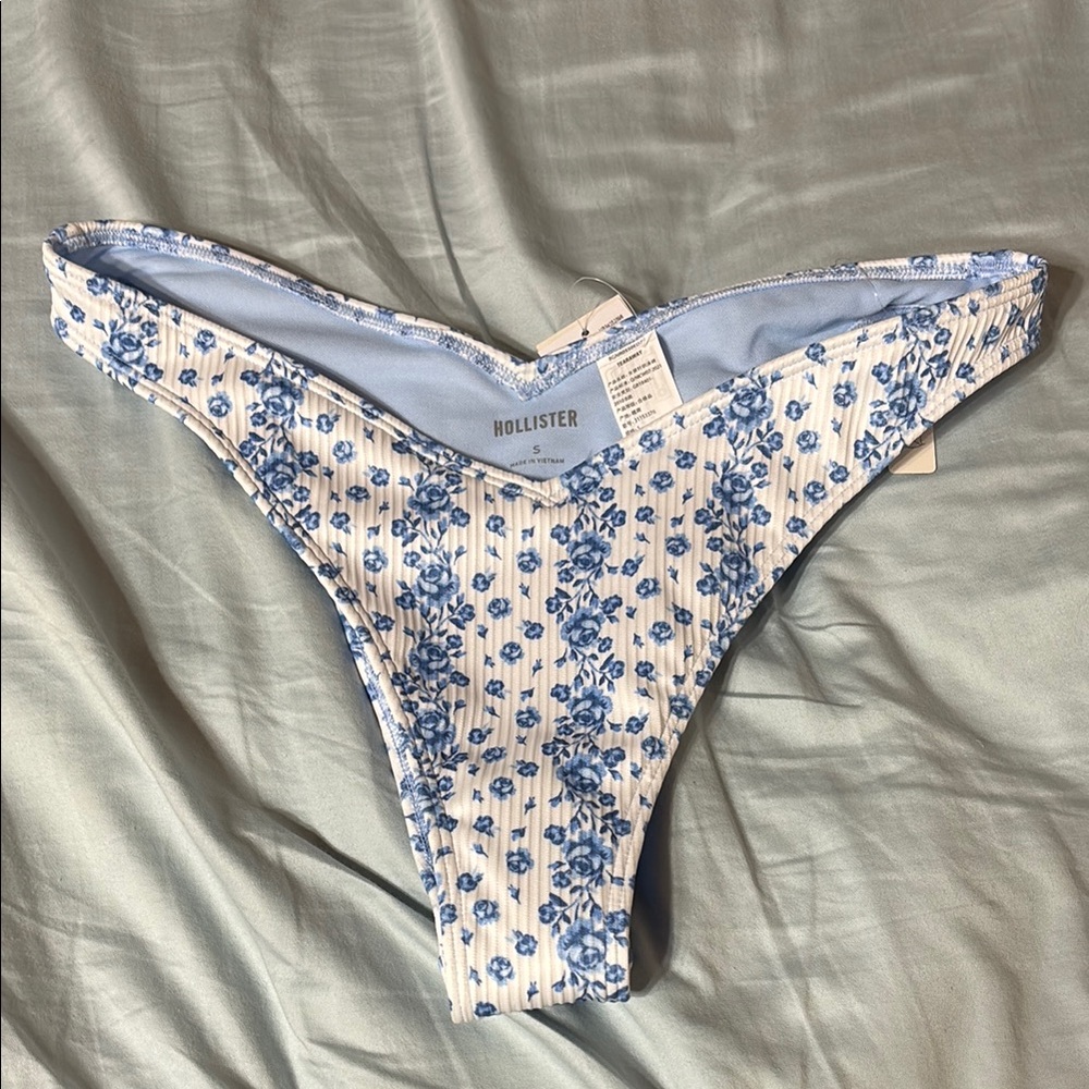 Hollister Blue High-Cut Bikini Bottoms